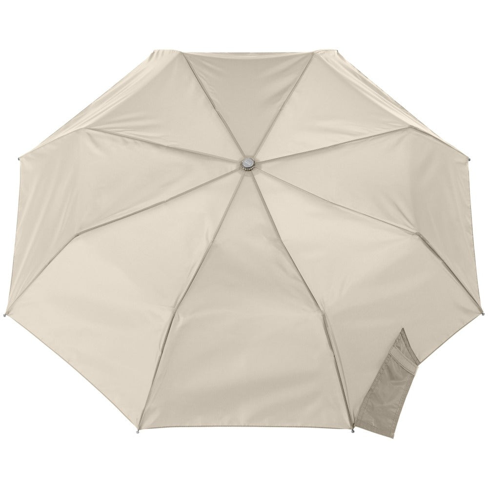 Signature Auto Open Umbrella With Neverwet in Khaki Open Top View