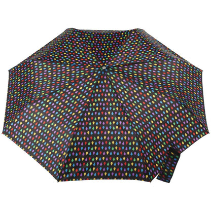 X-Large Auto Open Close Sunguard® Neverwet® Umbrella in Large Raindrops Open Top View
