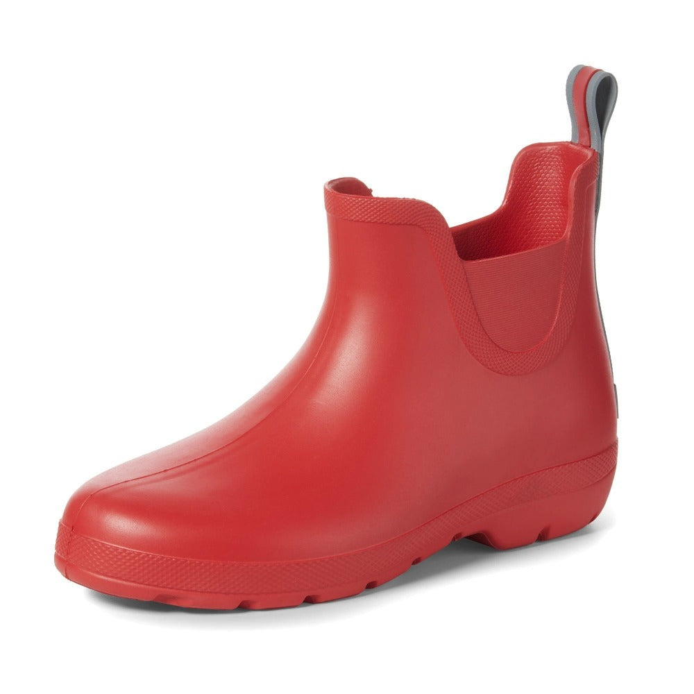  Asgard Women's Ankle Rain Boots Waterproof Chelsea Boots,  Black 34