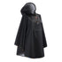 Reversible Rain Poncho in Embroidered Floral Right Angled Side View