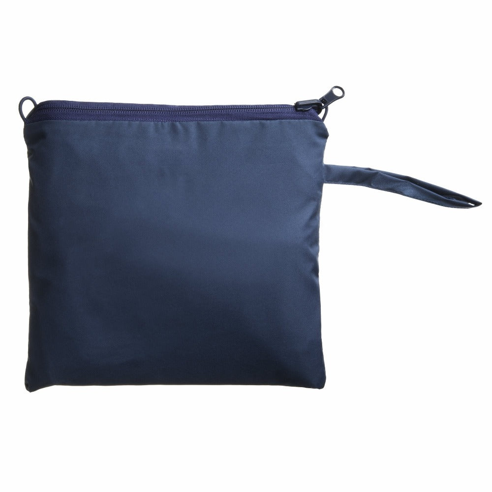 Reversible Rain Poncho in Palm Leaves Closed in Carrying Pouch
