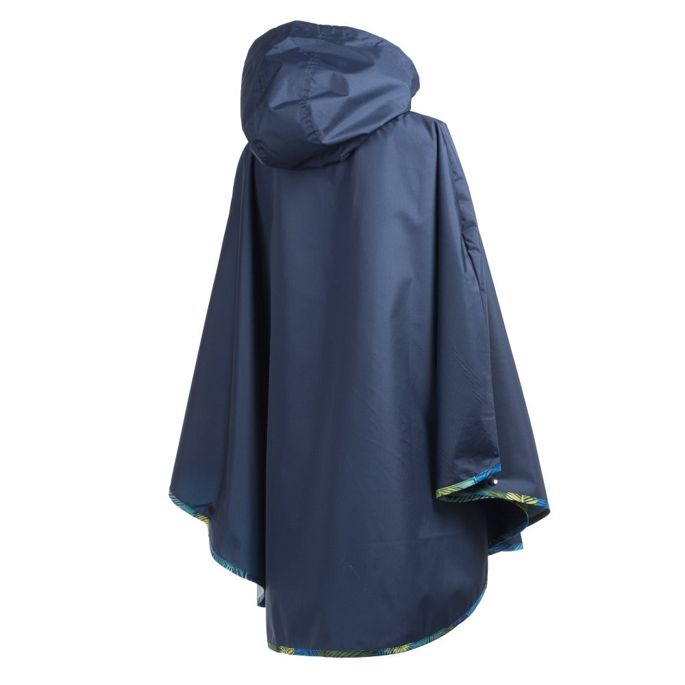 Reversible Rain Poncho in Palm Leaves Back