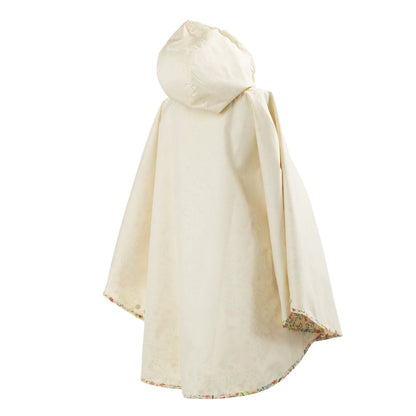 Reversible Rain Poncho in Wild Flowers Reversed Back