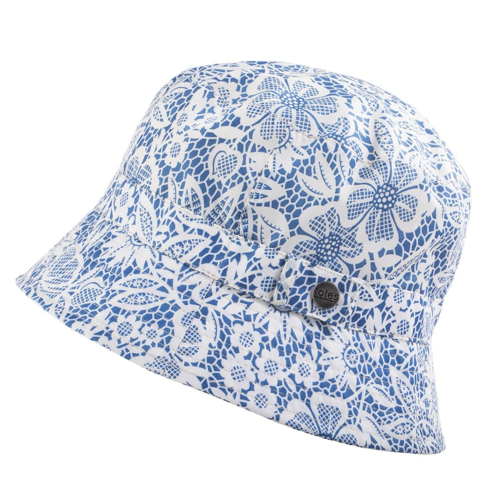 Bucket Rain Hat in Country Lace Side Profile