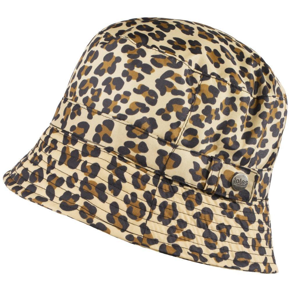 leopard print totes rain hat