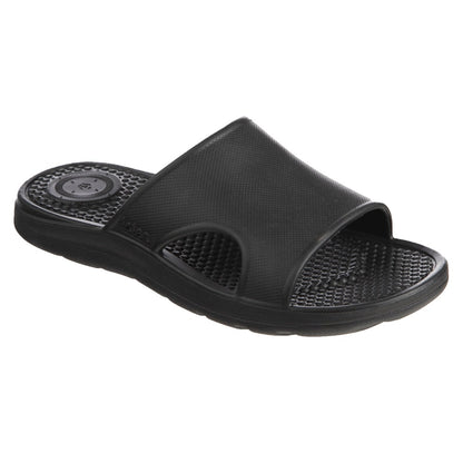 Men’s Sol Bounce Ara Vented Slide in Black Right Angled View