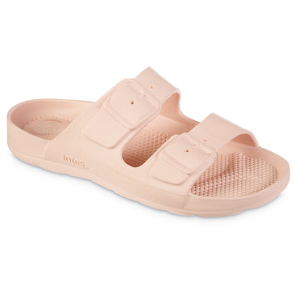 Women’s Sol Bounce Molded Buckle Slide - Evening Sand side profile view