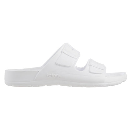 Women’s Sol Bounce Molded Buckle Slide - White profile view