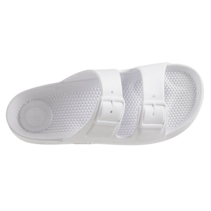 Women’s Sol Bounce Molded Buckle Slide - White top view
