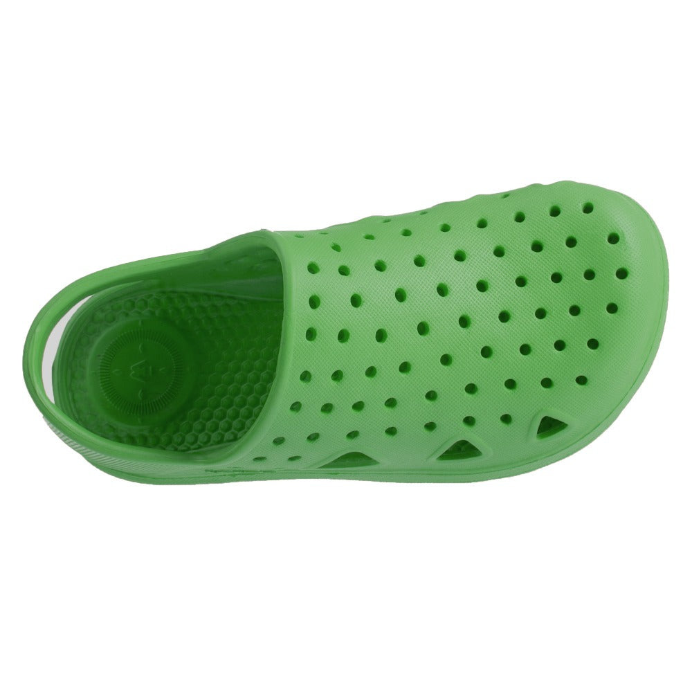 Kid’s Sol Bounce Splash &amp; Play Clog in Green Top Inside View